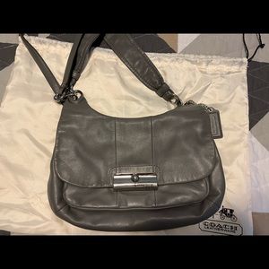 Coach grey Kristen shoulder bag with crossbody strap